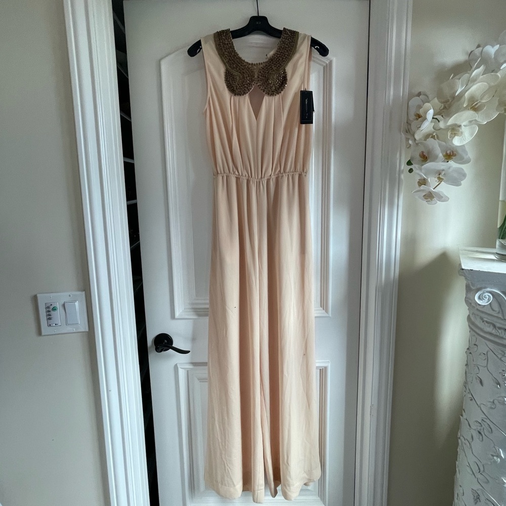 BCBGMAXAZRIA Cream Bohemian Jumpsuit